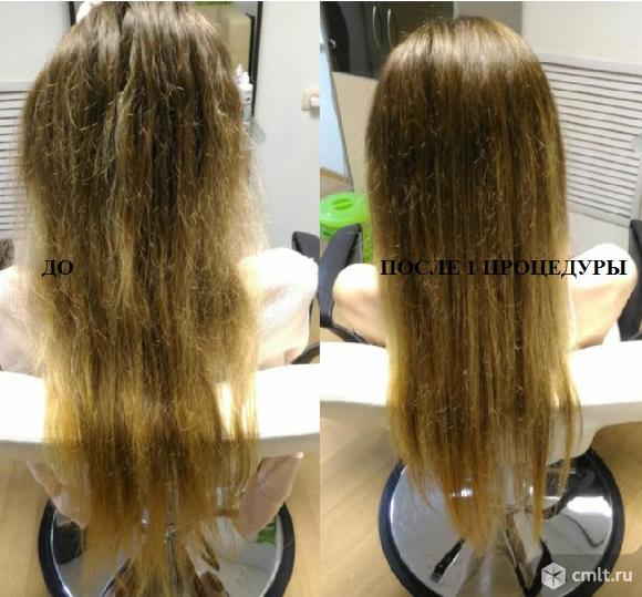 Кератиновое  (восстановление) волос. Фото 1.