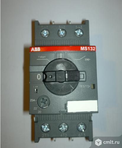 Автомат с регулир. тепловой защитой MS132-25,0 ABB. Фото 1.