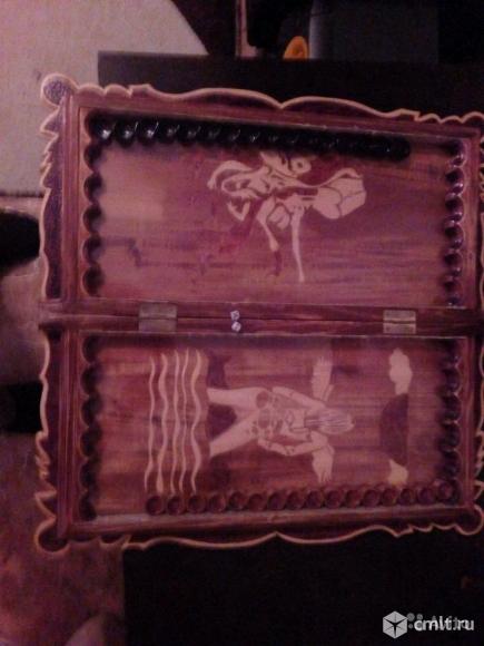 Нарды резные под стеклом ручной работы!. Фото 4.