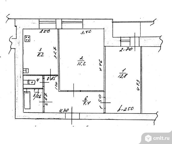 2-комнатная квартира 48,6 кв.м. Фото 1.