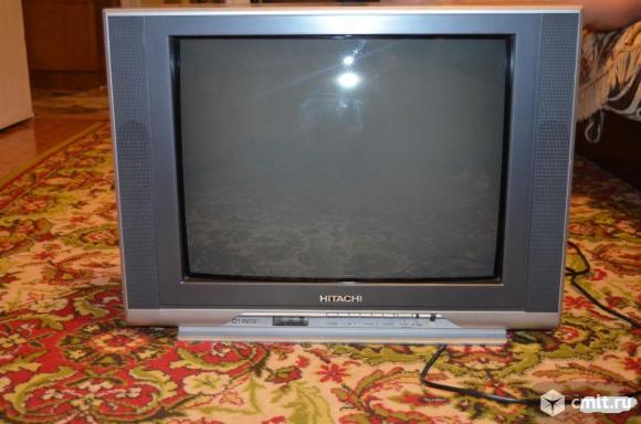 Телевизор кинескопный цв. Hitachi. Фото 1.