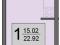 1-комнатная квартира 22,92 кв.м. Фото 3.