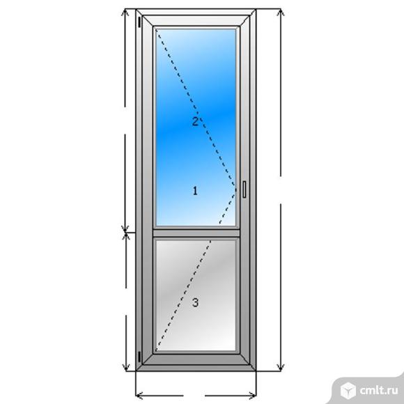 Дверь ПВХ со стеклопакетом. Фото 1.