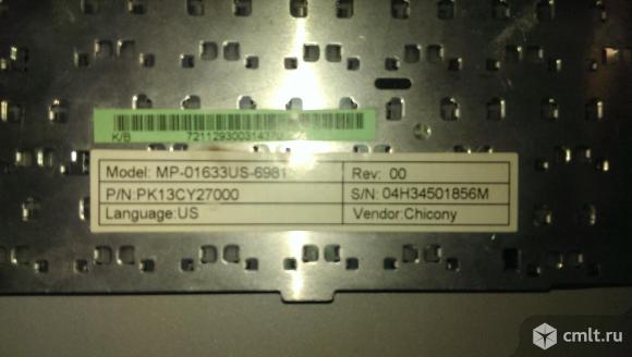 Клавиатура MP-01633US-6981 P/N:PK13CY27000. Фото 3.