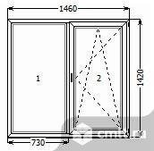 Окно 1460х1420. Фото 1.