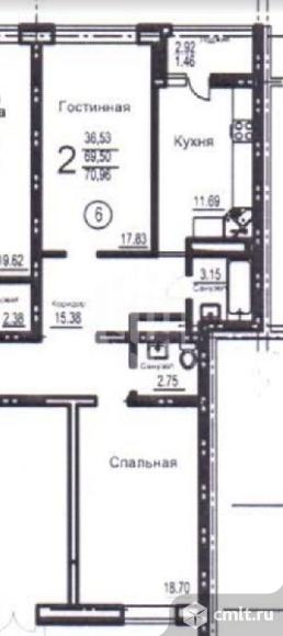 2-комнатная квартира 71 кв.м. Фото 1.