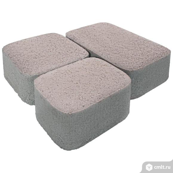 Плитка тротуарная прессованная Старый город "Старый двор" 3 формы, гранитная фракция,  60мм,. Фото 1.