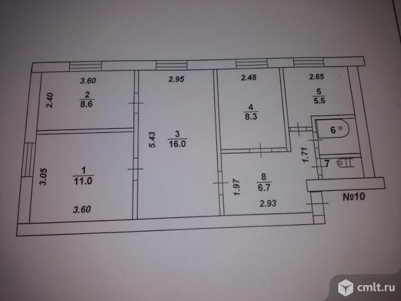 4-комнатная квартира 61 кв.м. Фото 1.