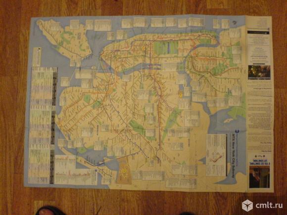 Нью-Йорк.Маршруты всех видов транспорта карта. Фото 1.