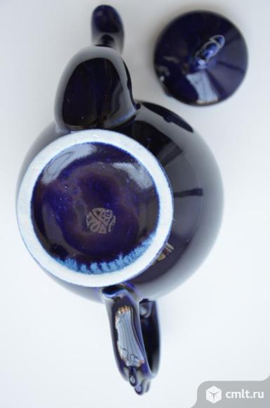 Фарфор Чайник Кобальт Золото Бронницы СССР. Фото 6.