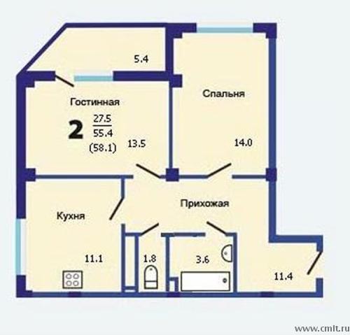 Продам 2х комнатную квартиру ул. Тимирязева 27а. Фото 1.