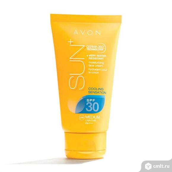 Avon Sun+ Солнцезащитный крем-гель для лица SPF 30. Фото 1.