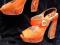 Продаю оранжевые замшевые босоножки Graciana. Фото 1.