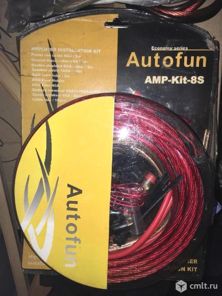 Установочный комплект новых проводов Autofun amp kit 8s. Фото 1.
