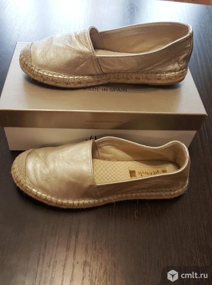 Эспадрильи, натуральная кожа, сделаны в Испании. Фото 1.