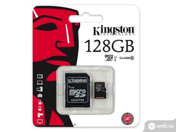 Kingston 128 GB, micro SD и micro HC, Class10. Фото 1.