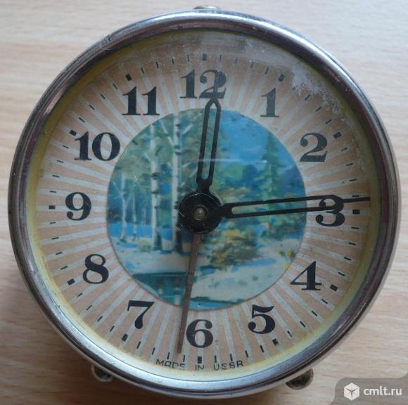 Часы, будильник, ГОСТ 3145-51 2, СССР, Made in USSR, на ходу.. Фото 1.