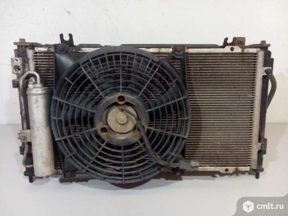Кассета радиатор охлаждения + кондиционера + 2 вентилятора мкпп LADA GRANTA / KALINA/ DATDUN ON-DO 1. Фото 1.