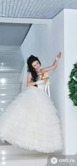 Продам шикарное свадебное платье, цвета айвори)))). Фото 1.