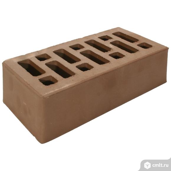 Кирпич рядовой керамический Старооскольский, коричневый, 1,0НФ, М125, (480шт, упаковка). Фото 1.