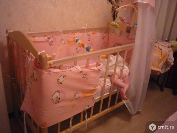 Балдахин и бортики для детской кроватки. Фото 1.