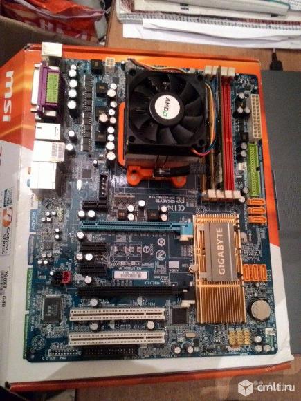 Gigabyte GA-M57SLI-S4 + Athlon 64 X2 2.4Ghz + 2Gb. Фото 1.