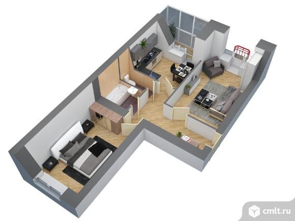 2-комнатная квартира 55,8 кв.м. Фото 1.