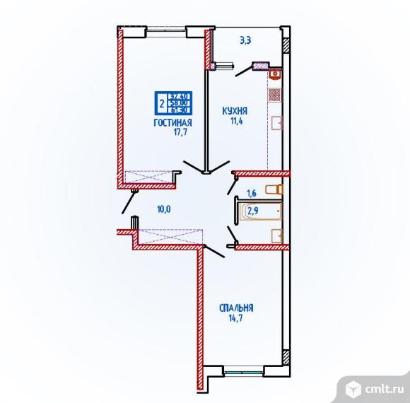 Планировки квартир ставрополь Продается 2-комн. квартира 62 м2 - Ставрополь - Доска объявлений Камелот