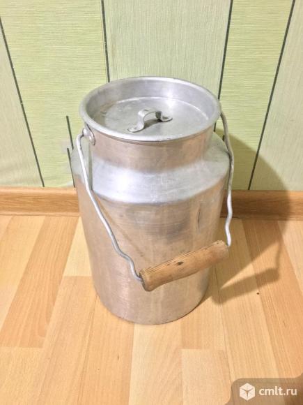 Бидон алюминиевый на 7 л,пищевой алюминий СССР. Фото 1.