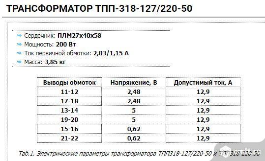 Тпп 319 220 50к характеристики и схема подключения