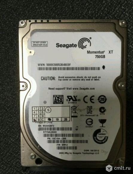 Гибридный sshd Seagate Momentus XT ST750LX003 750G. Фото 1.