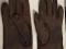 Перчатки из натуральной кожи коричневые утепленные. Фото 2.