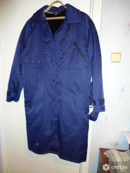Пальто зимне-осеннее плащевка с подстежкой. Фото 1.
