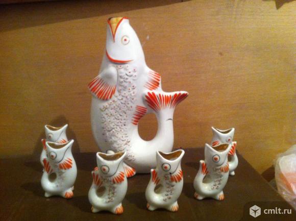 Коньячный набор их форвора"рыбки". Фото 1.