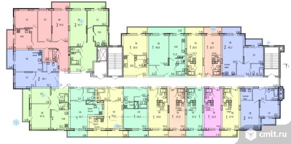 1-комнатная квартира 21,3 кв.м. Фото 1.