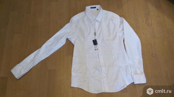 Новая рубашка супер слим фит, р-р 50-52, италия. Фото 1.