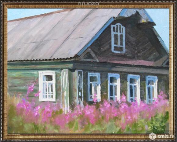 Картина "Домик окнами в сад", холст, масло, 50Х40.. Фото 1.