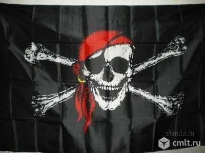 Флаг   Веселый  Роджер,  Пиратский 140х90см. Фото 1.