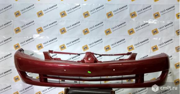 Бампер передний Мицубиси Лансер 9 цвет Красный R20. Фото 1.