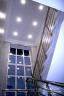 Натяжные потолки Воронеж, фото, натяжной потолок над лестницей, тканевые натяжные потолки D-Premium, точечные светильники Gauss, Студия потолков Sturov