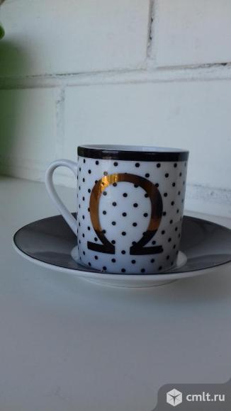 Сувенирная кофейная кружка с блюдцем новая.. Фото 2.