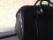Сумка чемодан кожаный чёрный. Фото 2.
