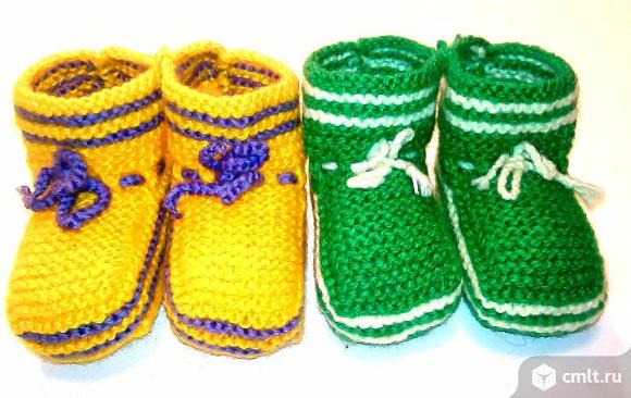 Пинетки для девочек и мальчиков. Фото 1.