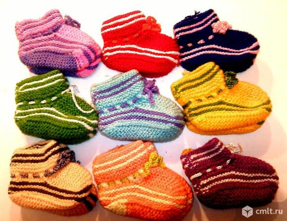 Пинетки для девочек и мальчиков. Фото 2.