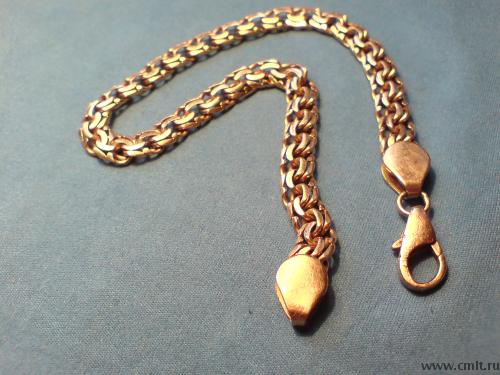 Браслет мужской золотой. Фото 1.