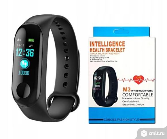 Фитнес браслет m3 (аналог xiaomi mi band 3) новые. Фото 1.