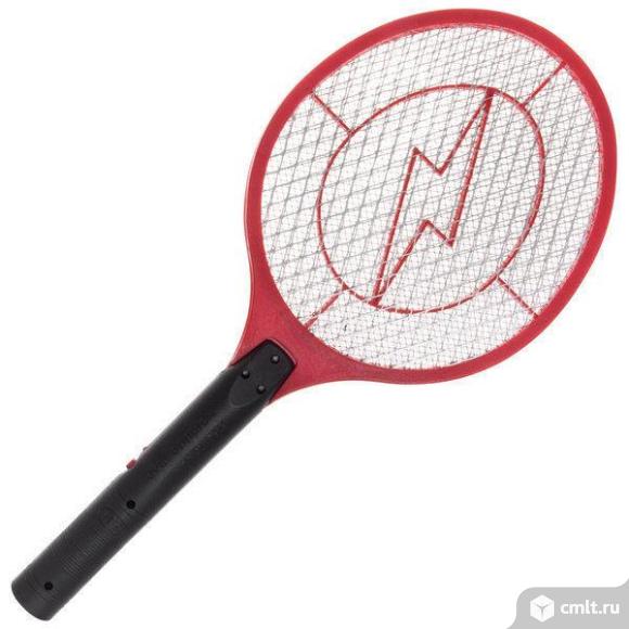 Мухобойка электрическая аккумуляторная с фонариком. Фото 1.