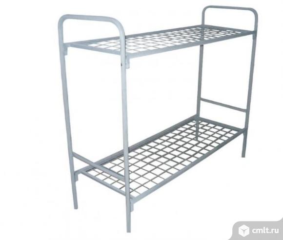 Металлические кровати одноярусные и двухъярусные. Фото 1.