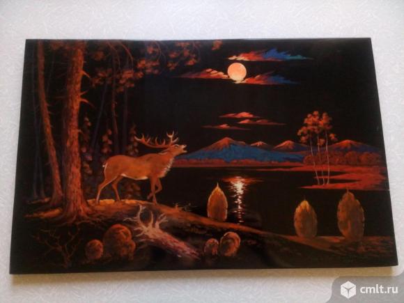 Отличный подарок. Картина СССР. Ходосов Г.М. 1980 год. 62Х40см. Фото 1.