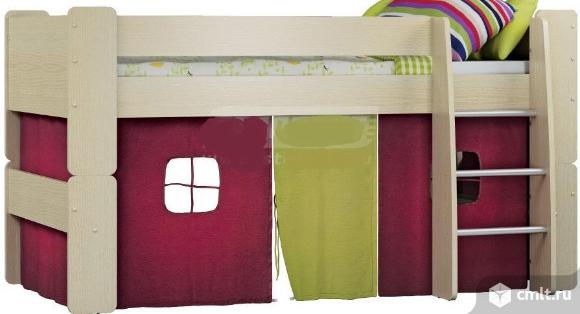 Продается детская кровать-чердак фабрики Стоплит б/у Маугли СБ-2123 + шторка.. Фото 5.